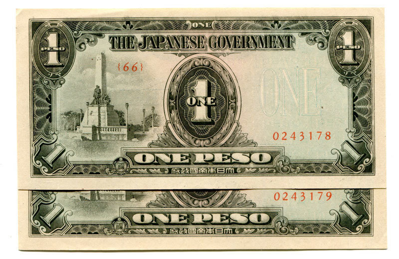 Philippines 1 Peso Block 66 Pair
