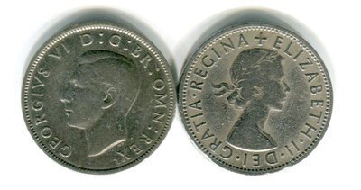 2 shillings - 2 coins