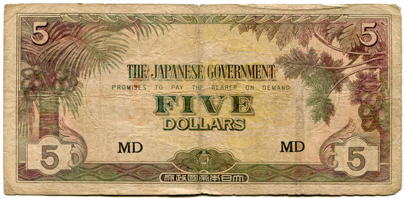 Malaya 5 Dollars MD