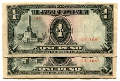 Philippines 1 Peso Block 37 Consecutive Pair