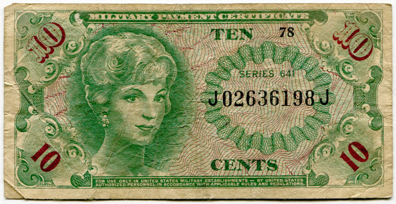MPC Series 641 Vietnam 10 Cents