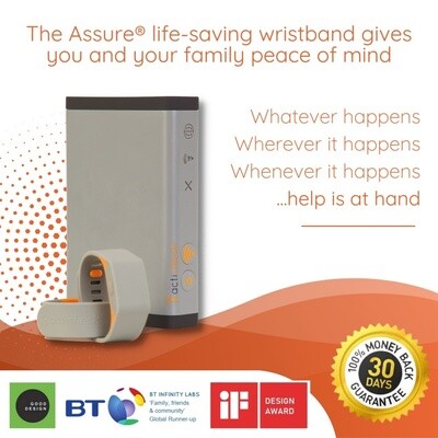 acticheck life saving wristband personal alarm for elderly and disabled