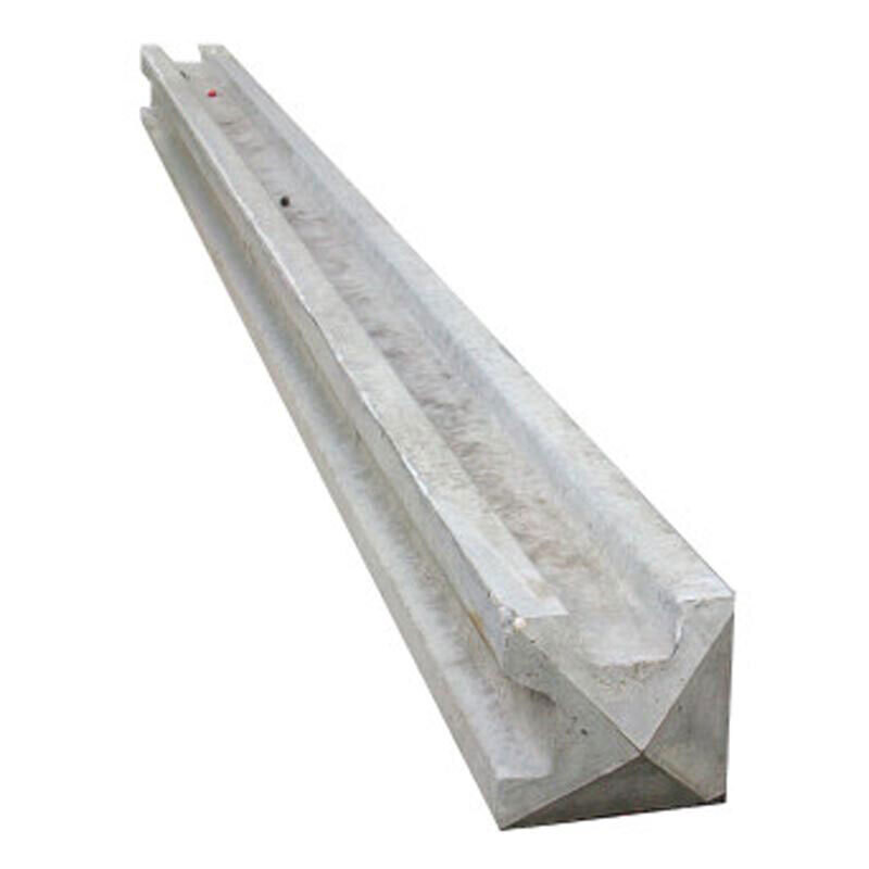 Slotted reinforced concrete fence corner posts