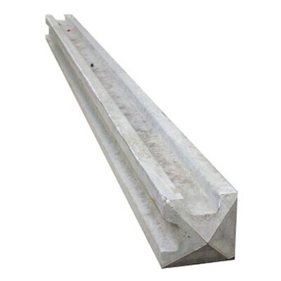 Slotted reinforced concrete fence corner posts