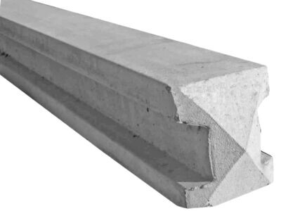 Intermediate slotted reinforced concrete fence posts