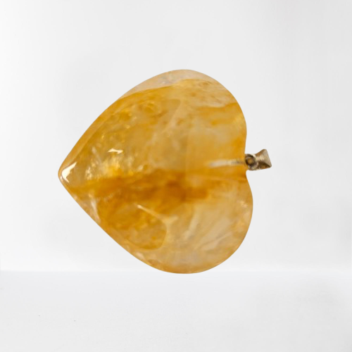 Colgante de Citrino con forma de Corazón