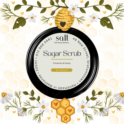 Salt ~ Cinnamon &amp; Honey Sugar Scrub 200ml