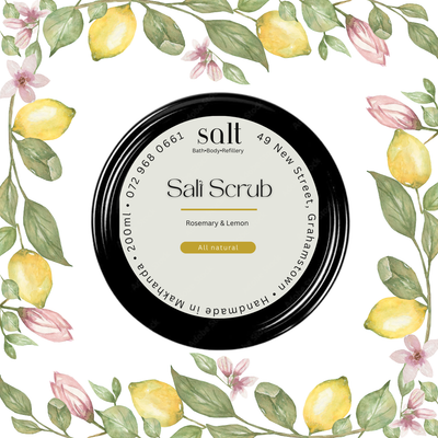 Salt ~ Lemon &amp; Rosemary Salt Scrub 200ml