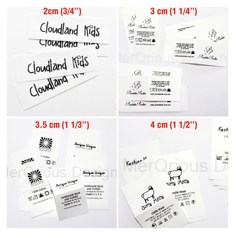 Budget Nylon Clothing Labels, Wash Care Tags