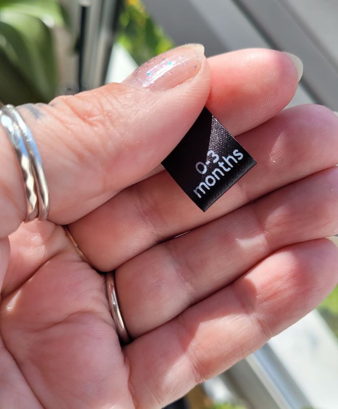 Custom Printed Sizes On Black Satin ribbon