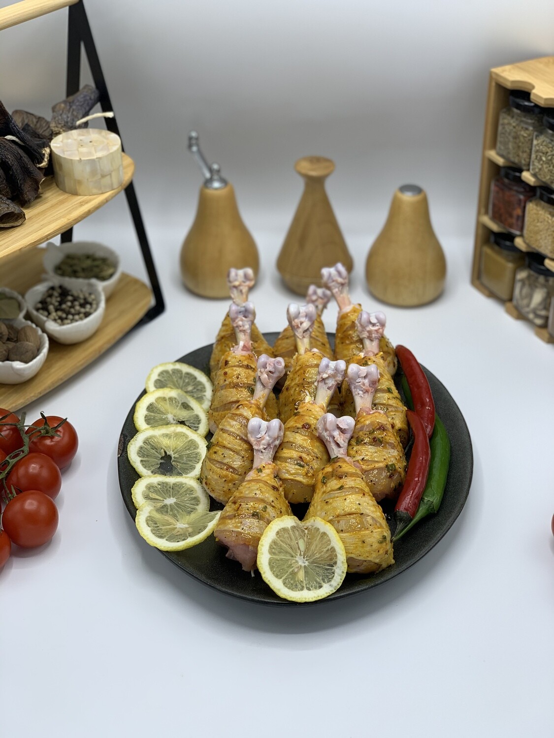 Pilons de poulet mariné