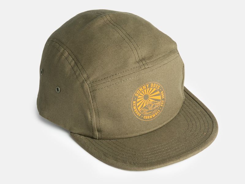 Sunny Days Retro 5 Panel Canvas Cap
