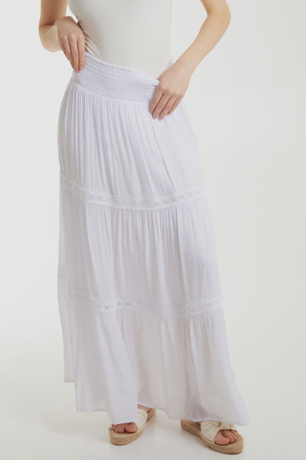 Nova Shirred waist skirt