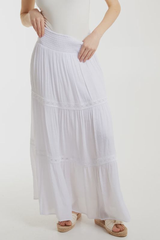 Nova Shirred waist skirt