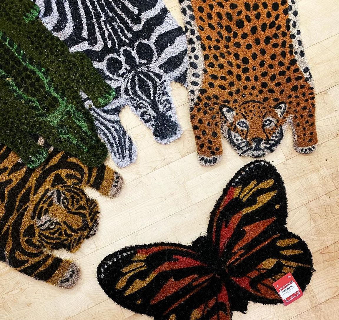 Animal Coir Doormats, style: Tiger