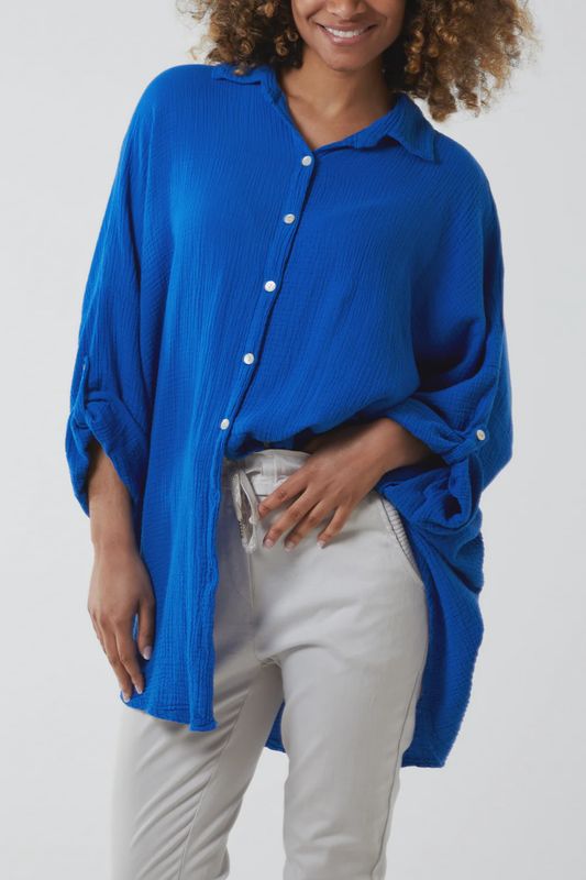 Cheesecloth batwing shirt