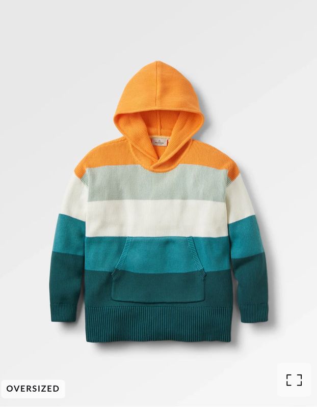 Moments Oversized Organic Cotton Knitted Hoodie