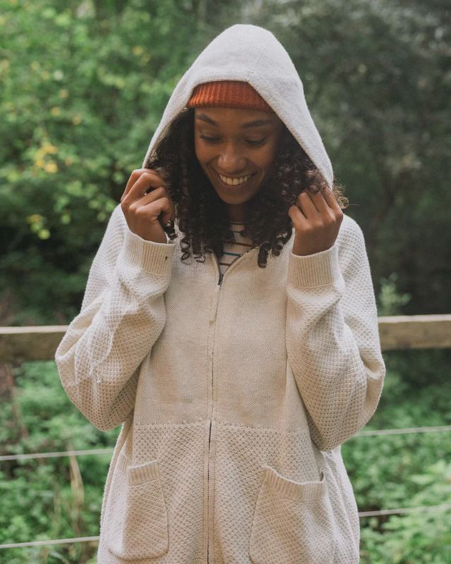 Cove Organic Cotton Knitted Zip Hoodie