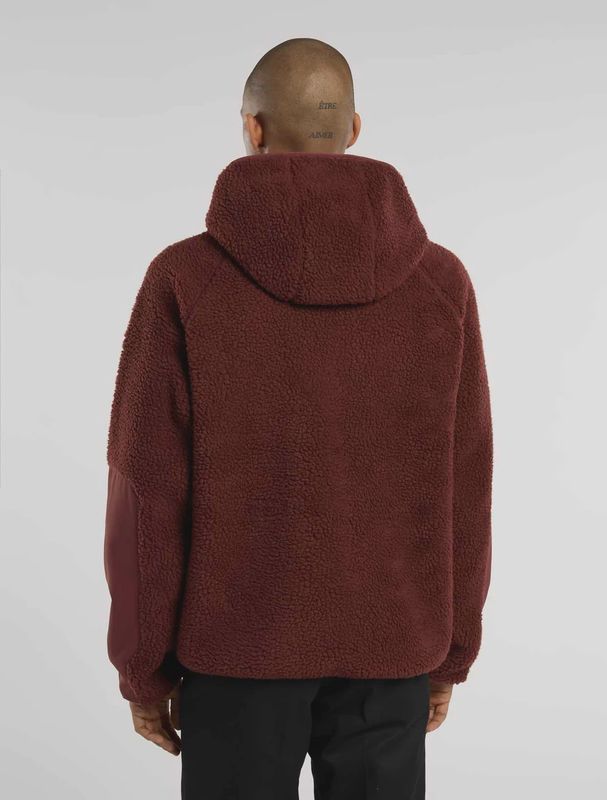 Central high pile hooded fleece