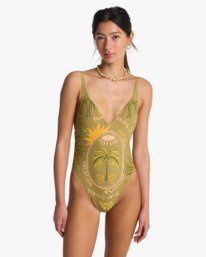 Vaca Soleil Deep V - High Leg One-Piece Swimsuit