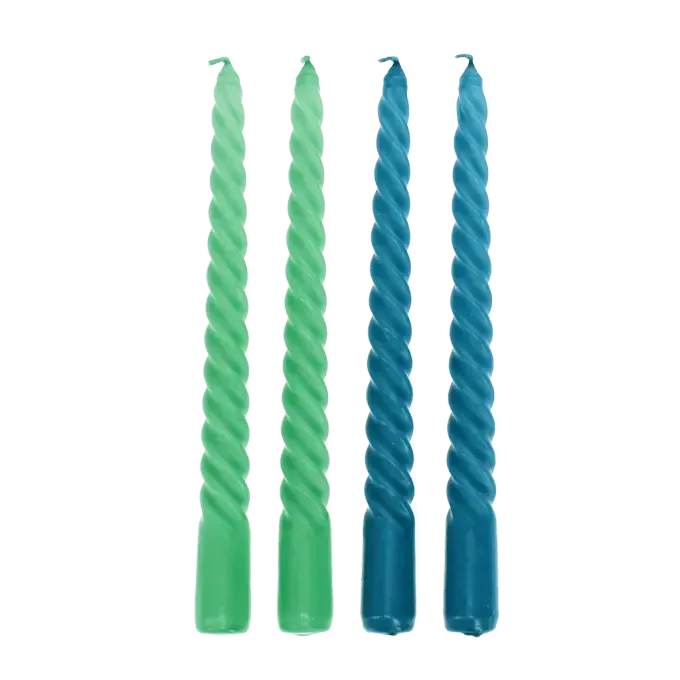 Twisted candles (pack of 4)