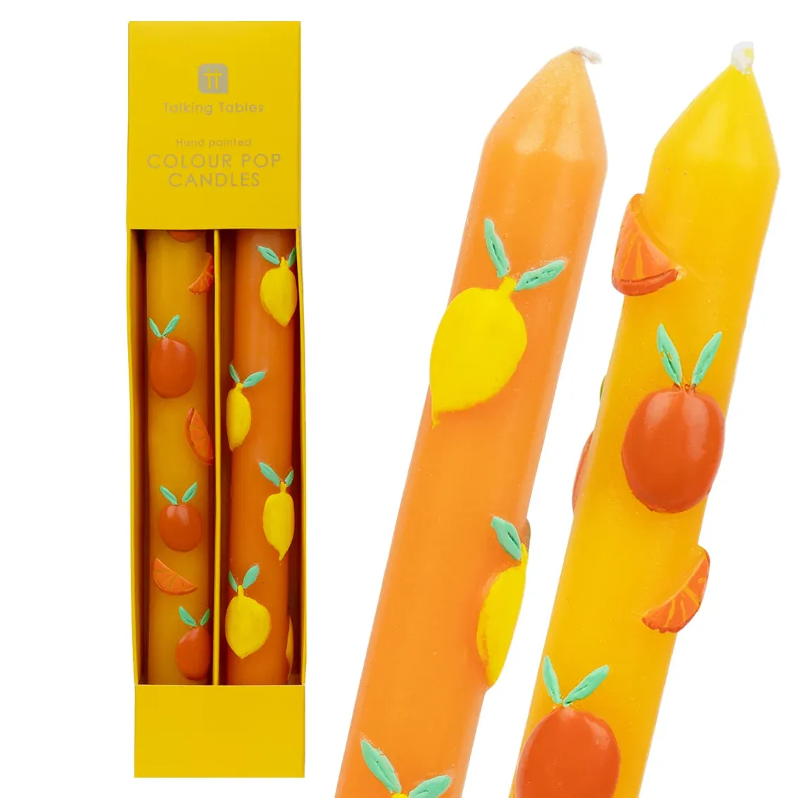 Lemon&amp;Orange Dinner Candles - 2 Pack