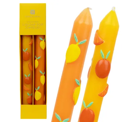 Lemon&Orange Dinner Candles - 2 Pack