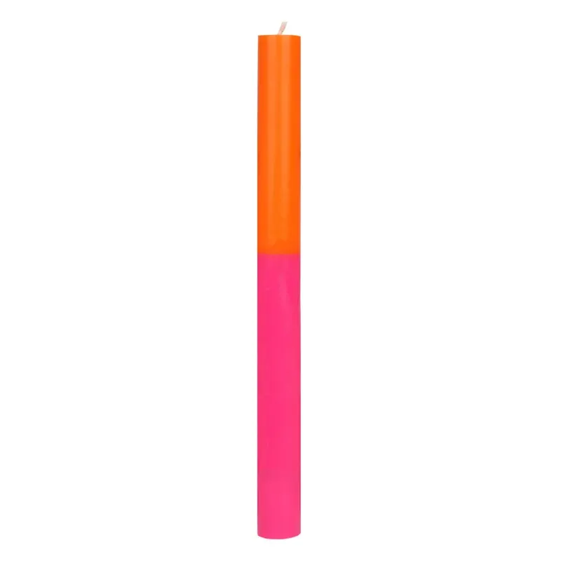 Orange &amp; Pink Straight Dinner Candles -