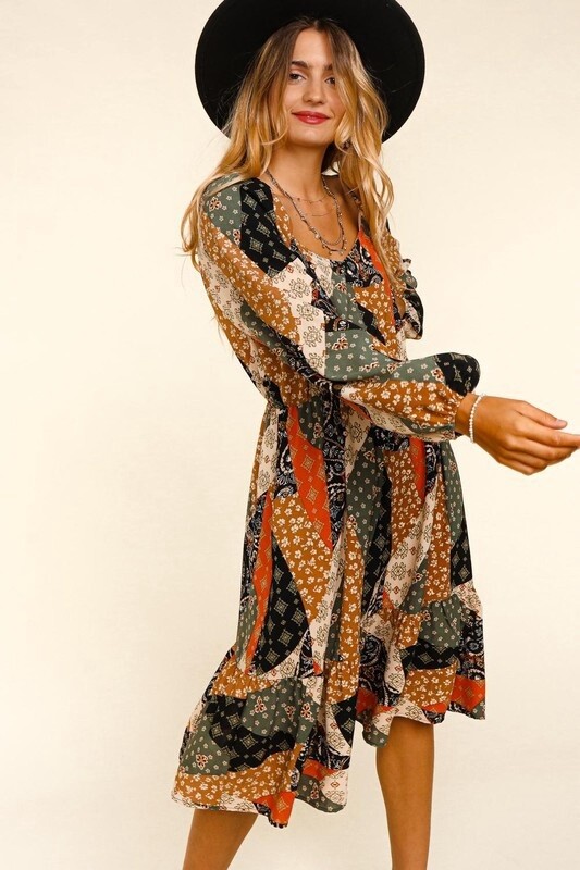 ABSTRACT BUBBLE LONG SLEEVE WITH SIDE POCKETS, Size: Small