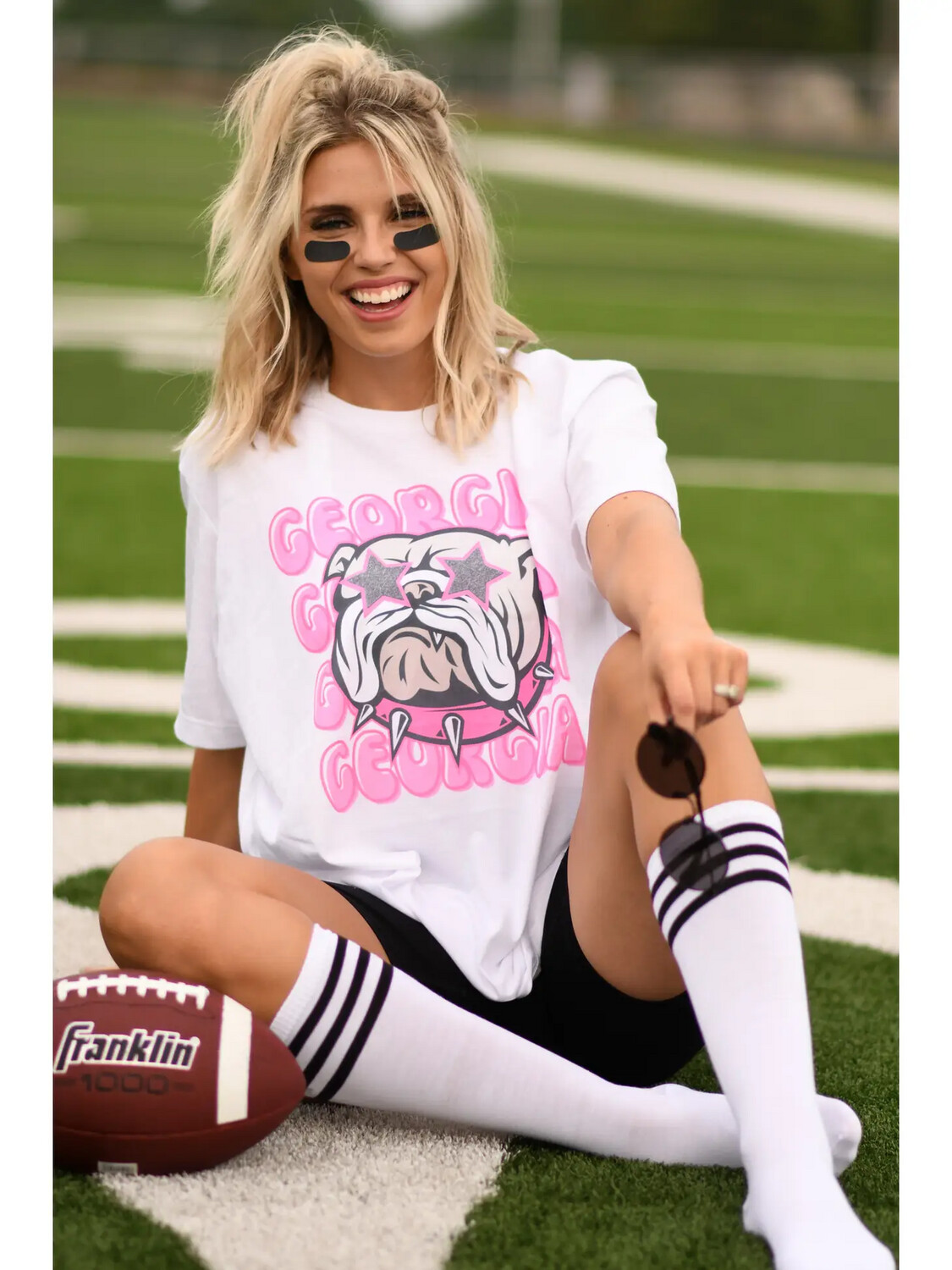 Georgia Pink Bulldog Tee, Size: Small