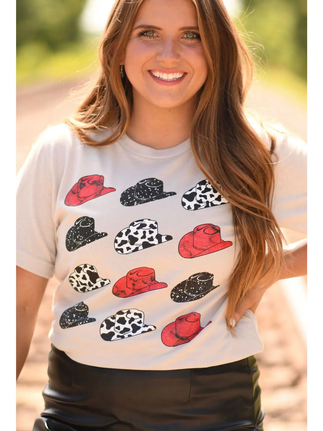 Roxy Red Cowboy Hats Tee