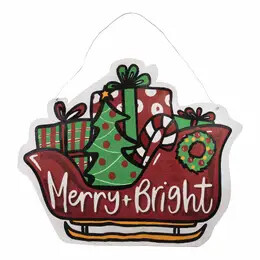 Christmas Sleigh/Thankful Cart Reversible Burlee