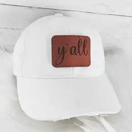 Pacific Hybrid White Denim Cap Complete with Y&#39;all Leather