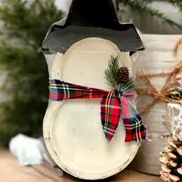 Crooked River Candle, Material: Snowman Wood Dough Bowl