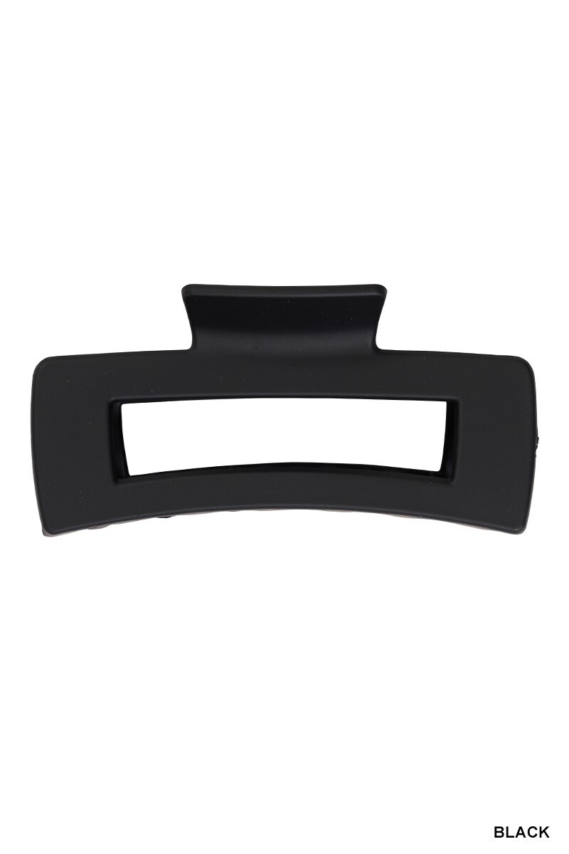 4 INCH RECTANGLE HAIR CLAW CLIP, Colour: Black, Size: One Size