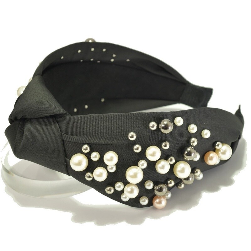 Multi Pearl Accent knot headband