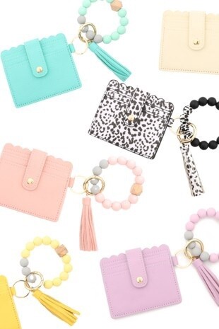 Delilah Key Ring Bracelet Combo CC Wallet