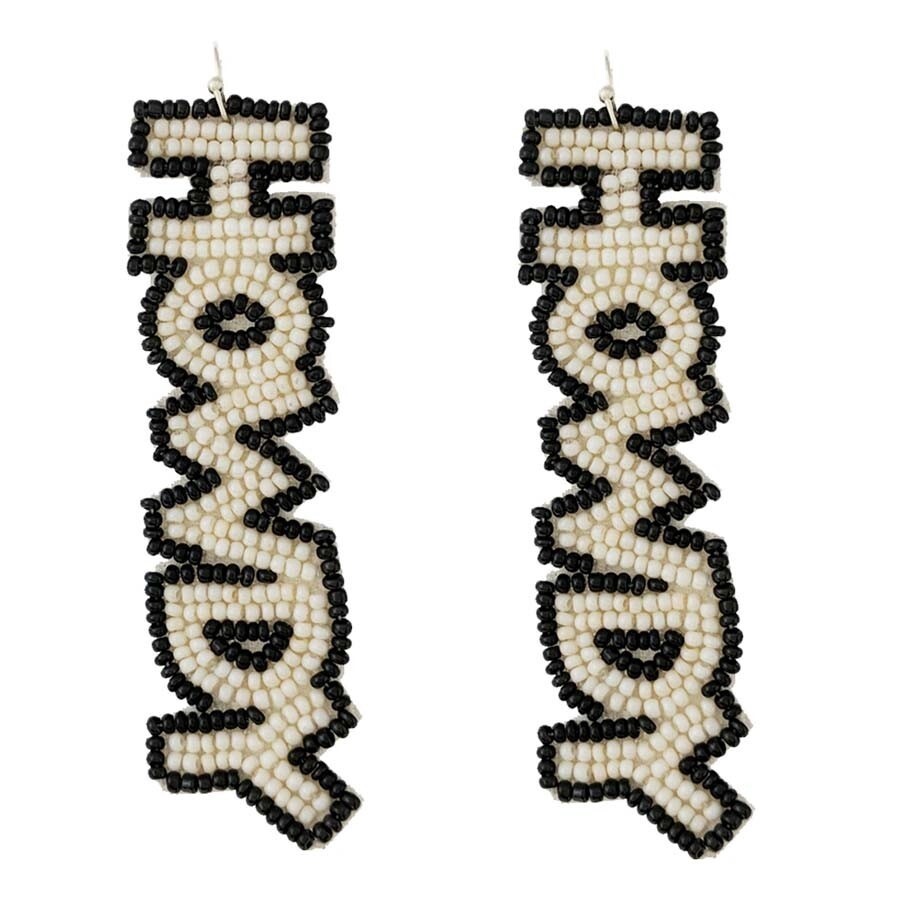 HOWDY Seed Beads Earrings, Colour: SBK, Size: One Size