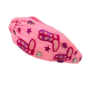 Boots Seed Beads &amp; Glass Stone Knot Headband