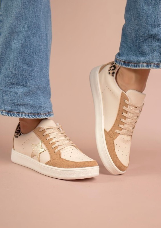 MIEL 29 Sneakers, Size: 6, Colour: Nude/Leopard