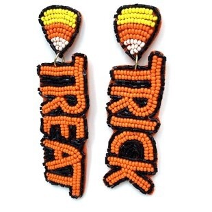 Halloween Trick or Treat Candy Seed Bead Earring