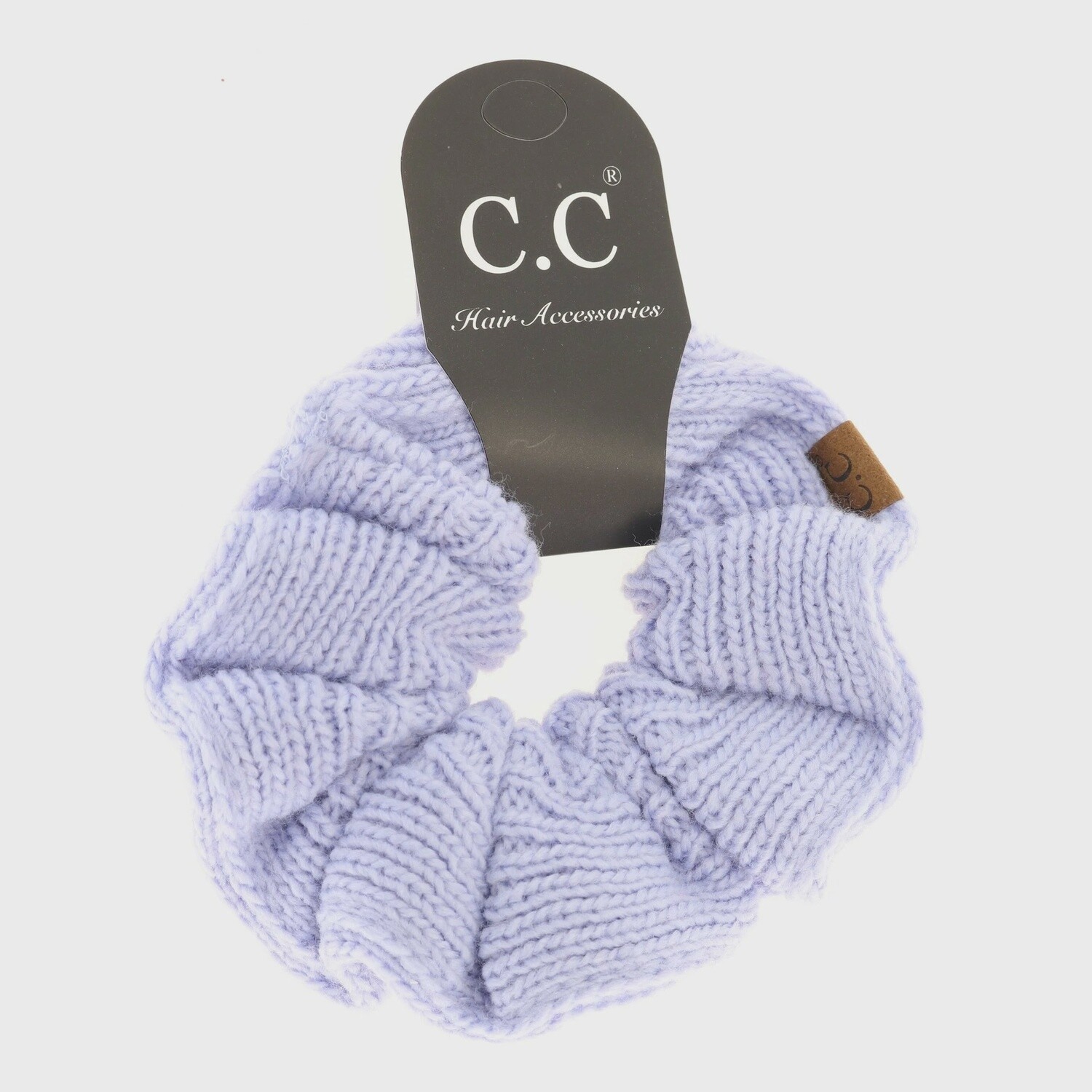 Solid Knit Ponytail C.C Scrunchie SCR04, Colour: Hydrangea
