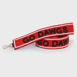 Beaded Purse Straps - Georgia Bulldogs