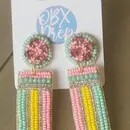 Pencil Teacher Back to School Seed Beaded Drop Earrings