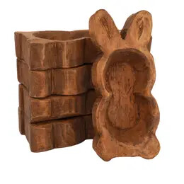 Bunny Dough Bowl-Easter-6x10-Candle Ready-Mini Bunny Bowl, Style: Waxed