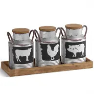 Decorative Farm Animal Jar Set