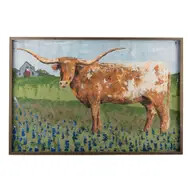 Texas Longhorn Framed Canvas