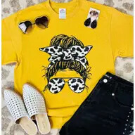 Cow Print Messy Bun