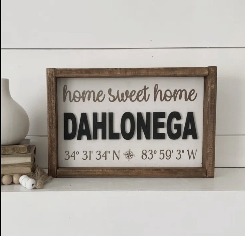 14x20 Home Sweet Home Personalized Sign