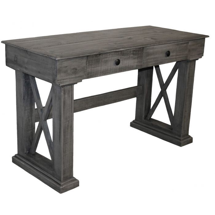 Charcoal X Brace Writing Desk